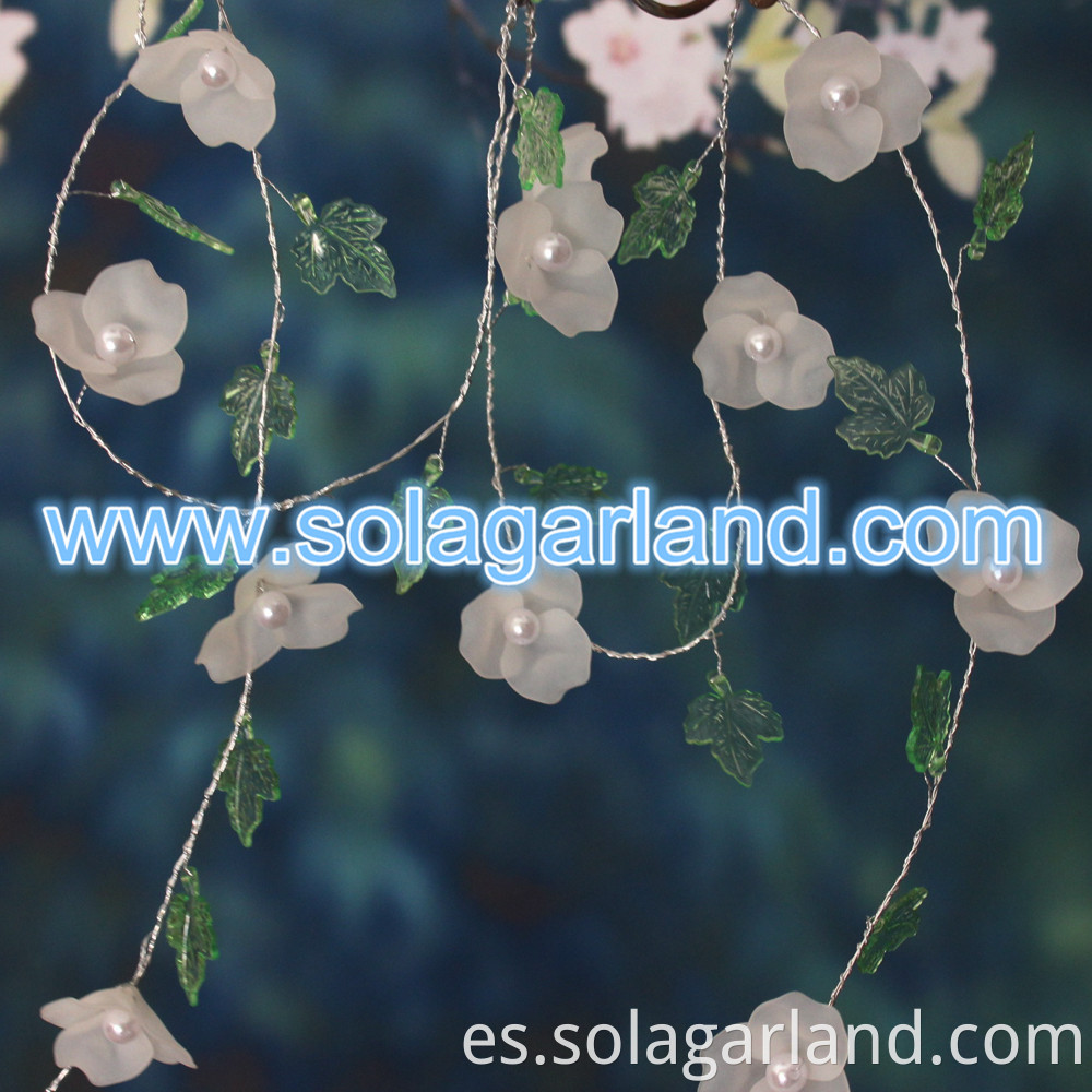 Acrylic Flower Beaded Garland Rope Tree Branches